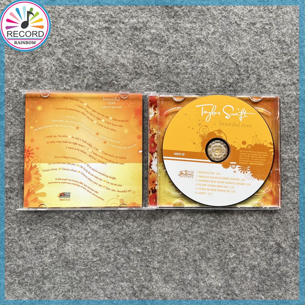Original Taylor Swift Beautiful Eyes CD + DVD Álbum [Sellado