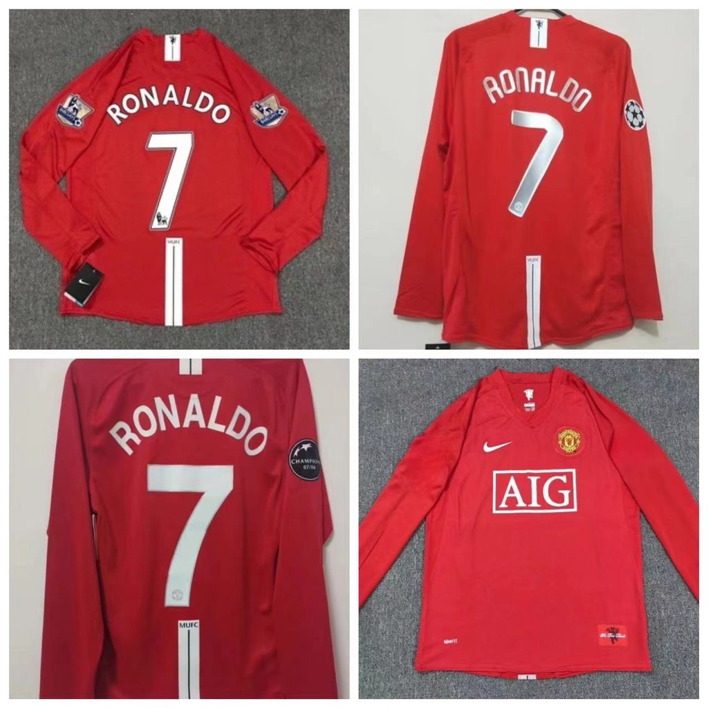 0708 Manchester United Home Camiseta De Manga Larga No . 7 C Ronaldo ...