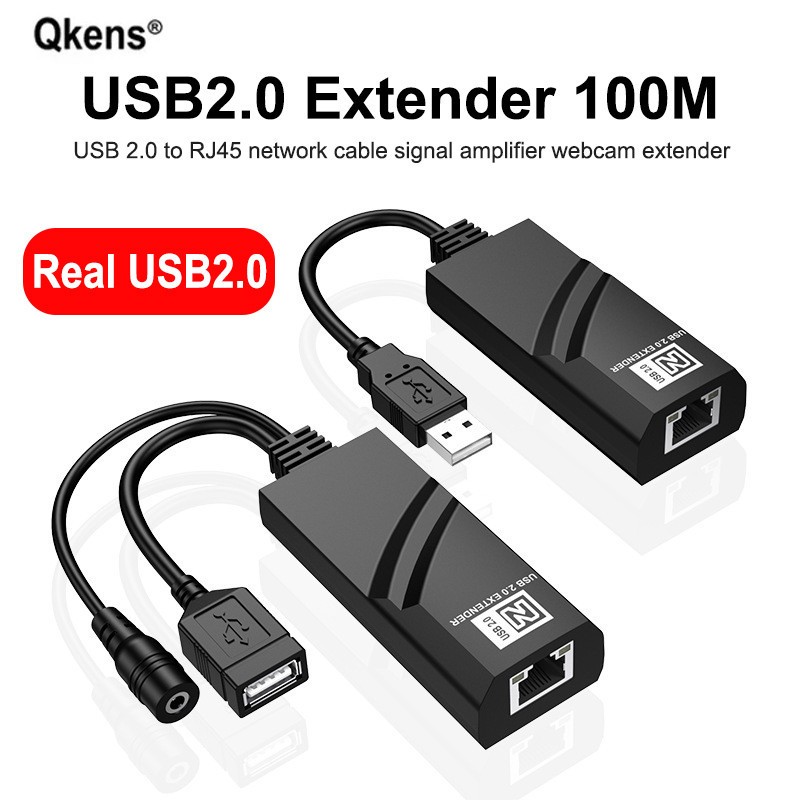 PremiumCord - Prolunga USB 2.0 con RJ45 fino a 100 m, Cat5e / Cat6, ad
