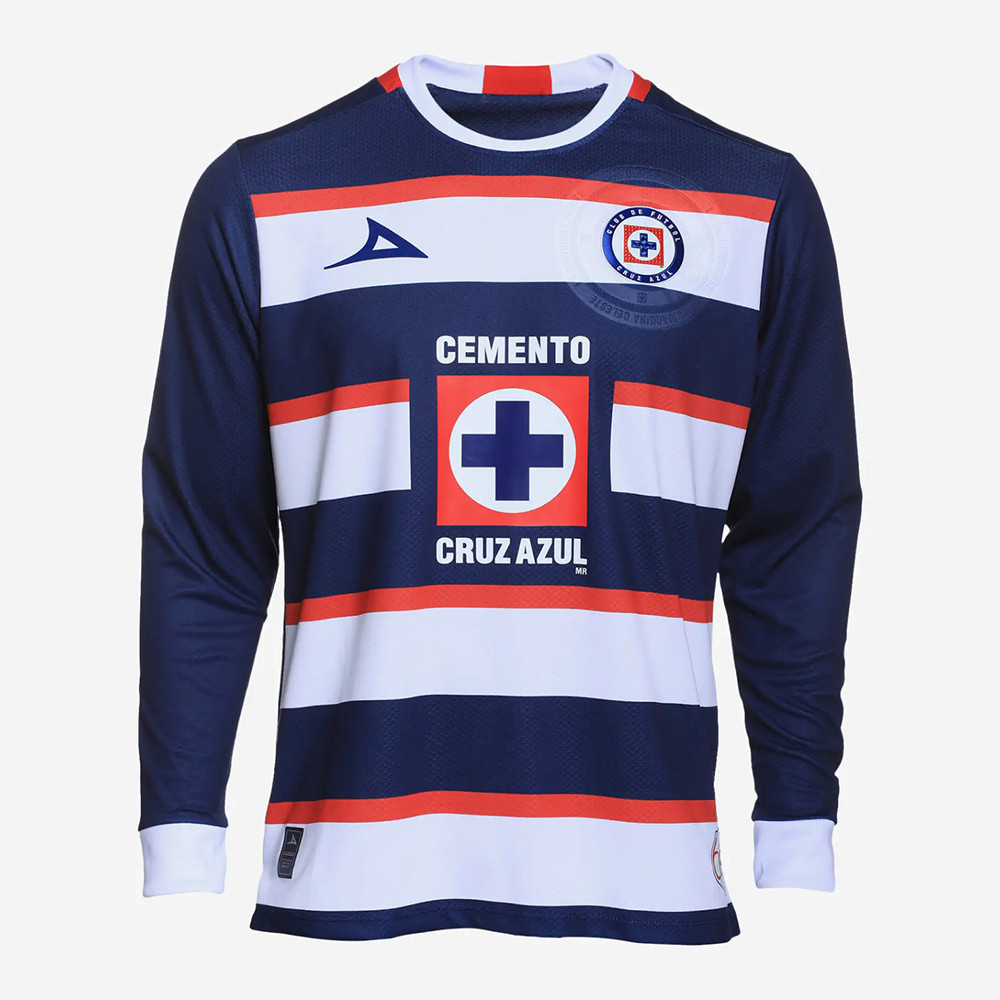 Playera manga fashion larga cruz azul