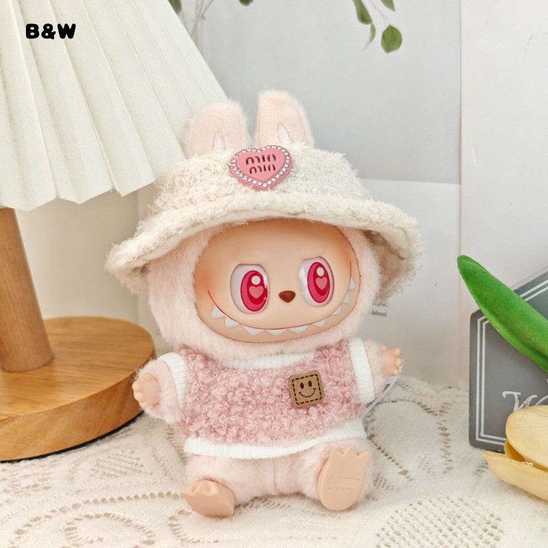 Labubu Macaron V1/V2 Ropa Rosa De Felpa Linda (Muñeca No Incluida ...