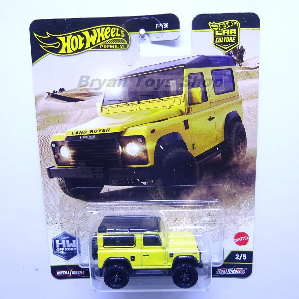 Hot Wheels Premium Off Road Land Rover Defender 90 Amarillo | Shopee México
