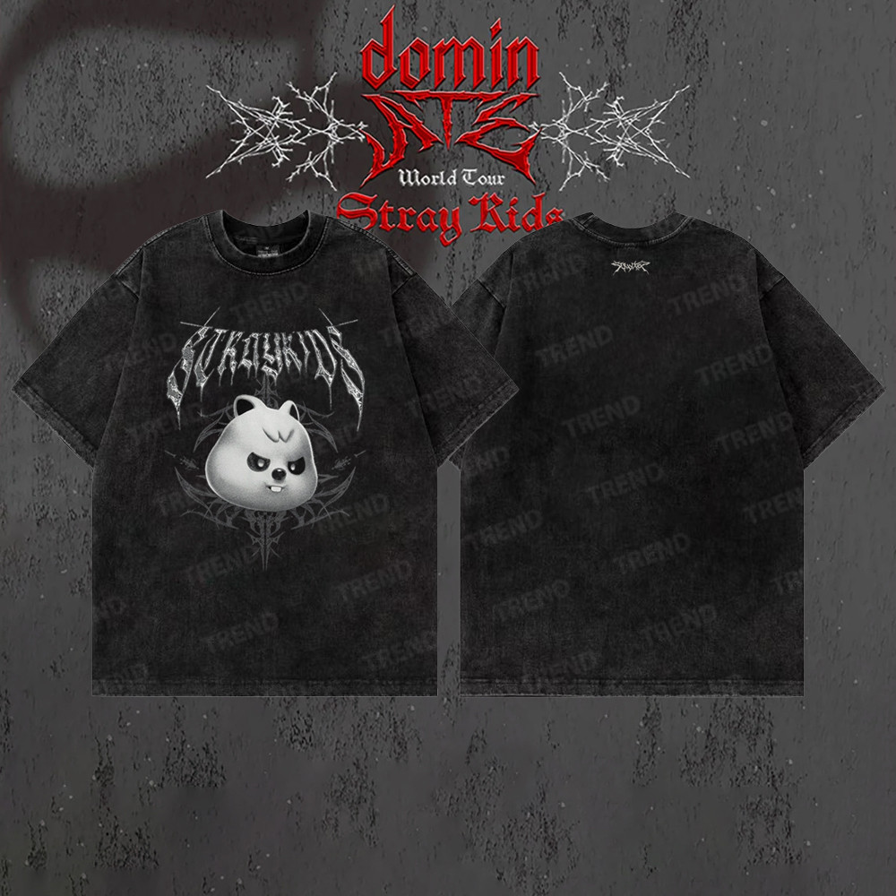Stray Kids Dominate World Tour - Camiseta De Algodón De Manga Corta Con