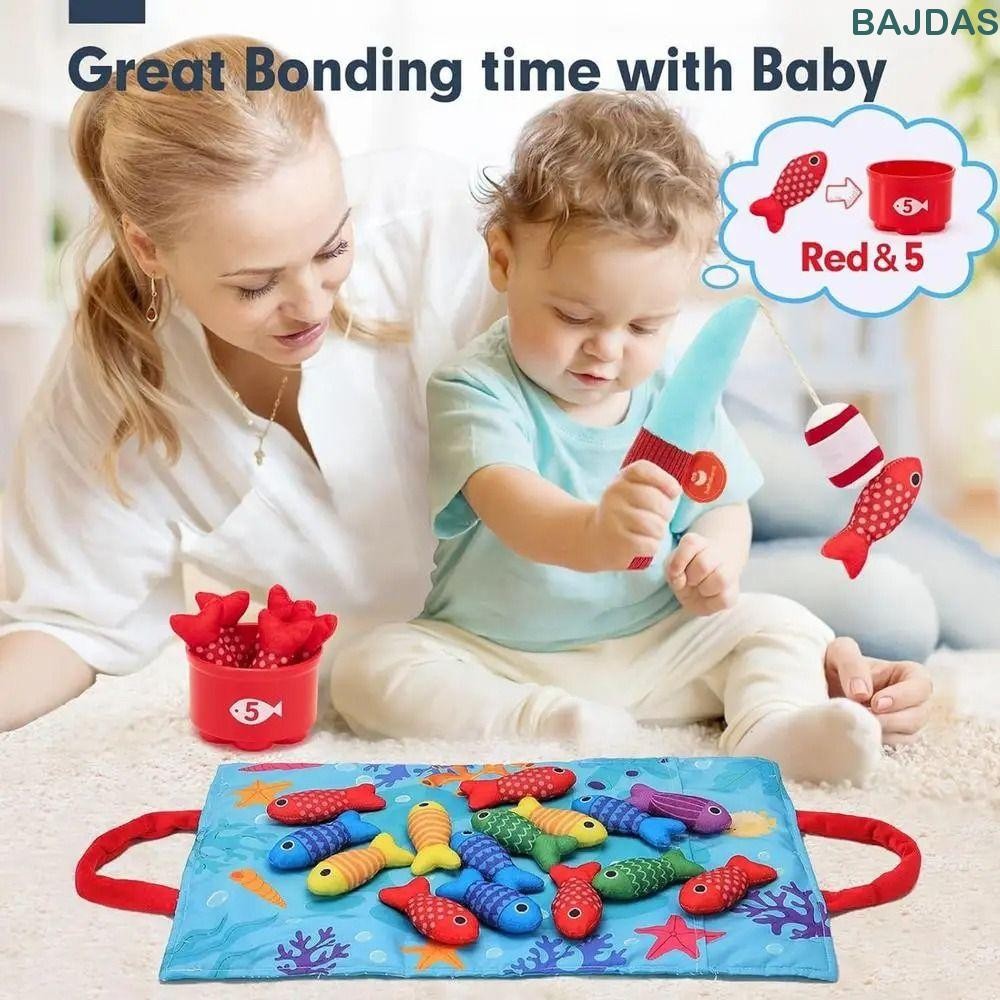 Set De Pesca Magnética Montessori De 22 Piezas Con Cubos Apilables, Bolsa De Transporte, Juguete Educativo Para Bebés De 1 A 3 Años, Regalo Ideal