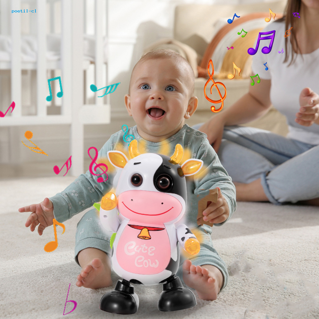 Interactive Cow Toy Kids Dancing with Led Lights and Music for Educational Musical Movable Eyes Fun Dairy Cattle for Toddlers Shopee Mexico