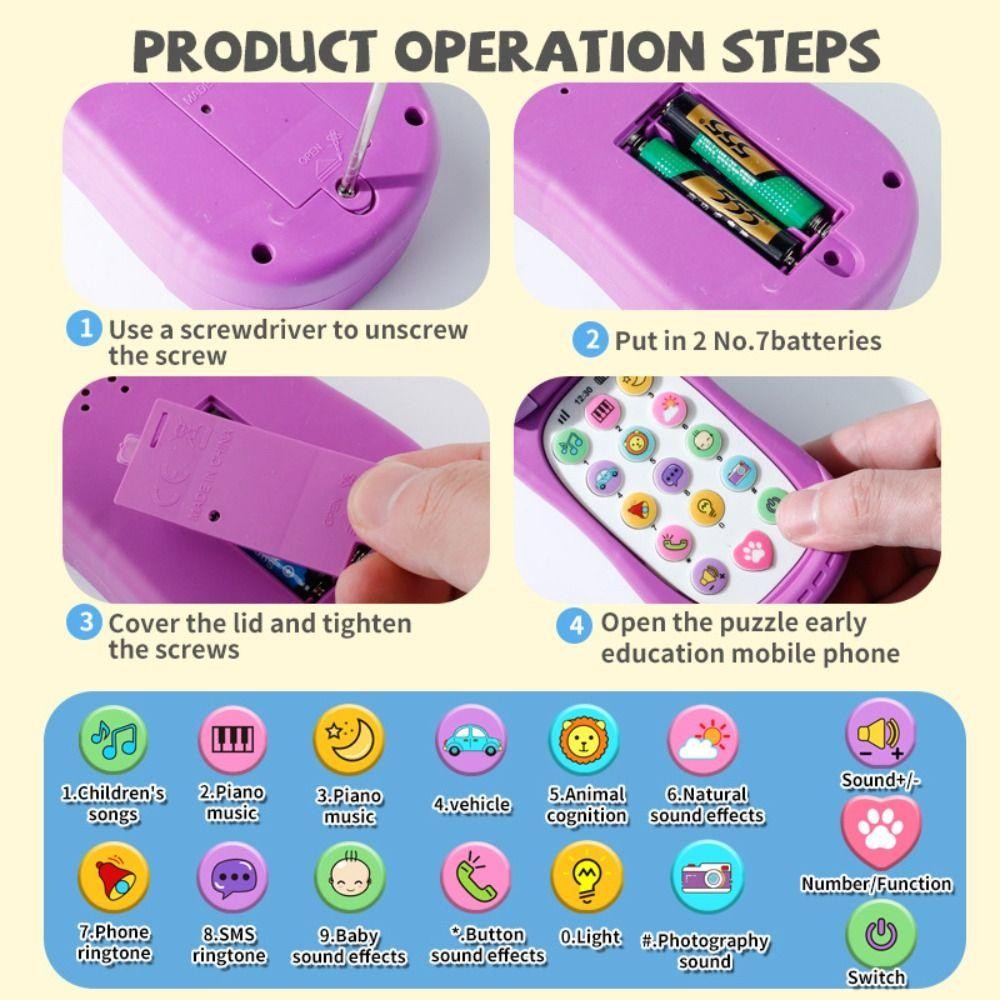 JoyPlus Teléfono Musical Para Bebés De 6 A 12 Meses – Juguete Interactivo Con Luces Y Sonidos – Regalo Educativo 1 Año
