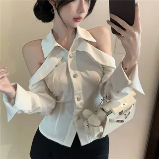 Camisa Cuello Halter Para Mujer