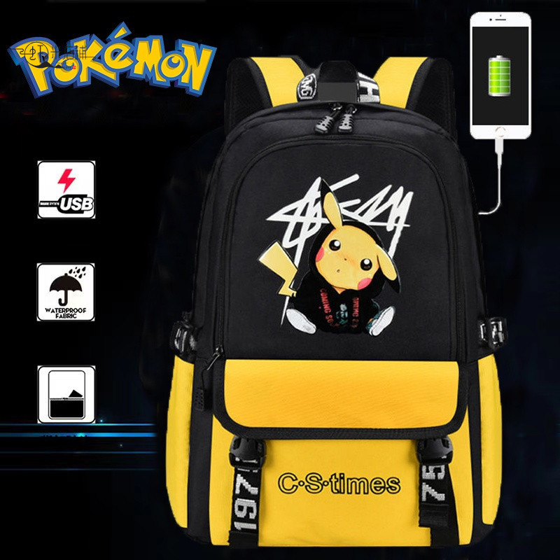 Escuela De Pokémon Pikachu Mochila Para Niños Anime Dibujos Animados ...