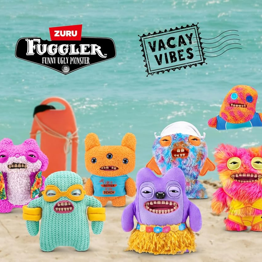 Peluche Fuggler 9 Pouces Vacay Vibes - Grinner Greedy, Monstre Drôle Et Moche 2025