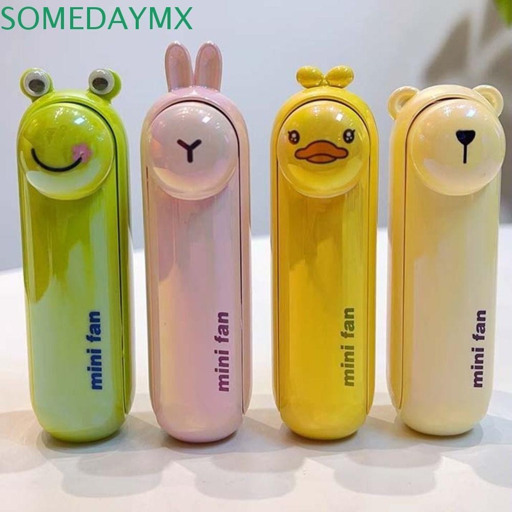 SOMEDAYMX Keychain Fan Mini Foldable Desk Light Handheld 3 Speed Kawaii ...