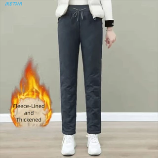 Pantalones Térmicos De Invierno Para Mujer - Franela Suave, Tallas Grandes, Color Violeta, Cómodos Para Estar En Casa