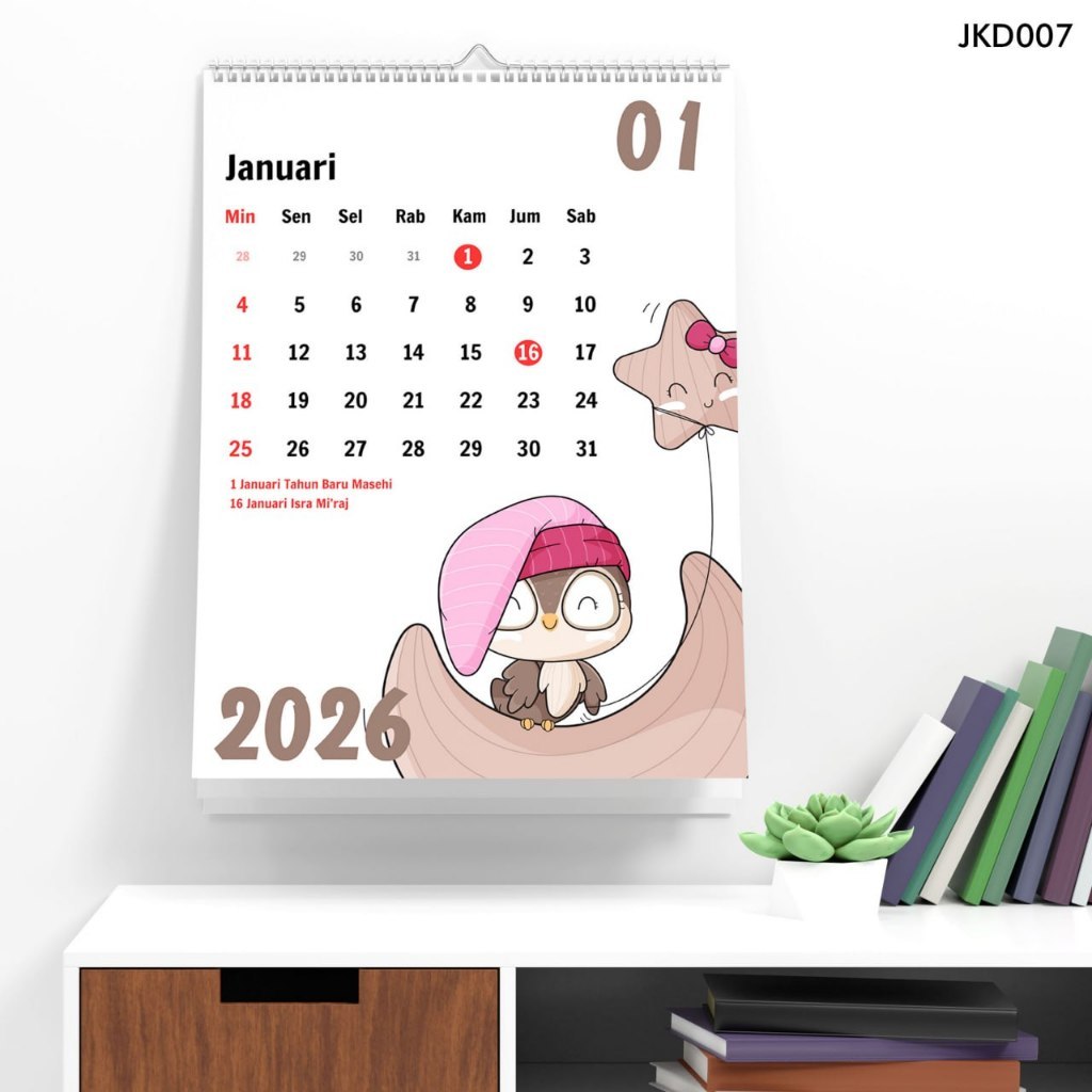 Calendario De Pared 2026 Único Minimalista Hermosa Decoración 13 Hojas ...