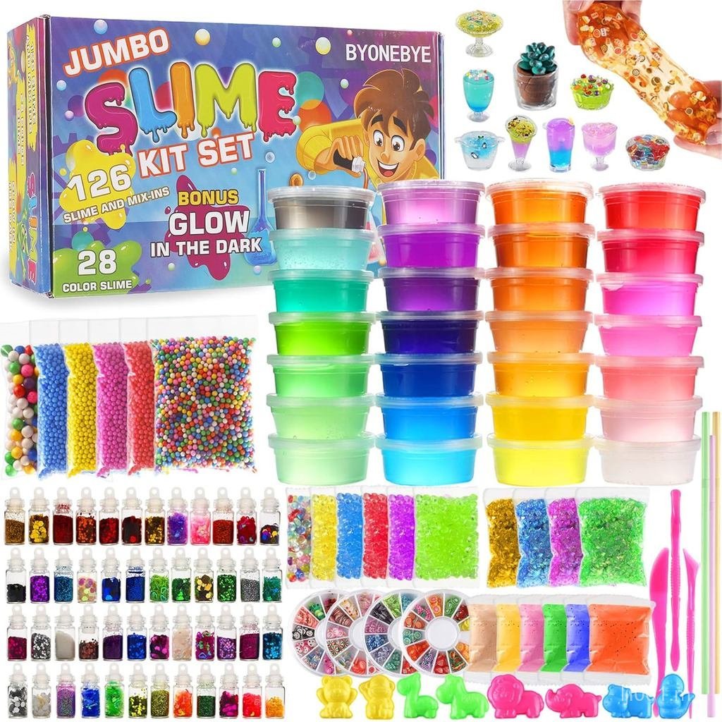 Highttoy Kit Slime Cristal Océano – 6 Piezas Súper Suave Y Antiadherente, Con Accesorios Y Animalitos Marinos, Para Niños 6-12 Años