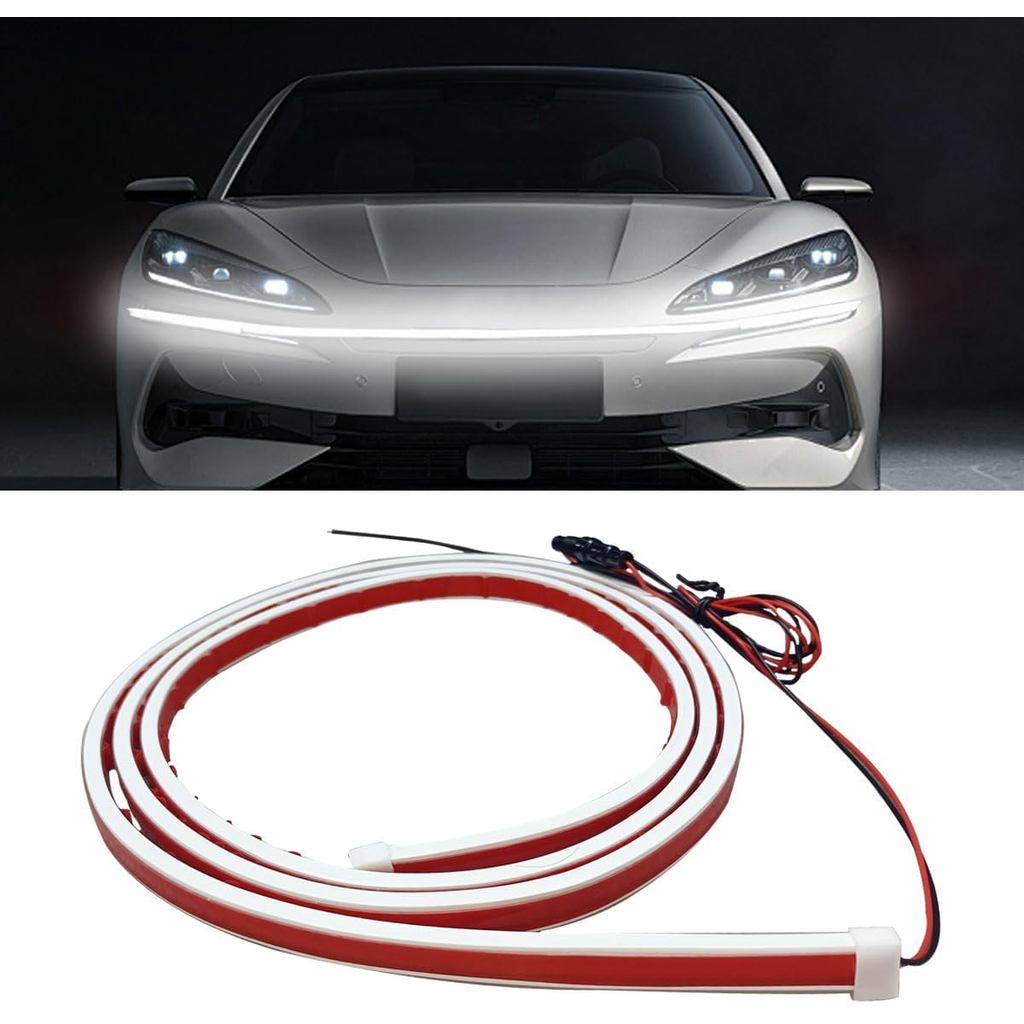 Strip LED Da Cofano 70 Pollici Rossa Scan LED, Luce Diurna Per Auto, Effetto Start Dinamico - Foto 4