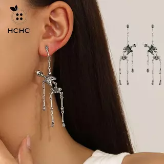 2 Aretes De Tuerca De Calavera De Plata De Lujo Para Hombre Y Mujer, Aretes Góticos De Plata De Ley, Joyería De Motociclista, Metal