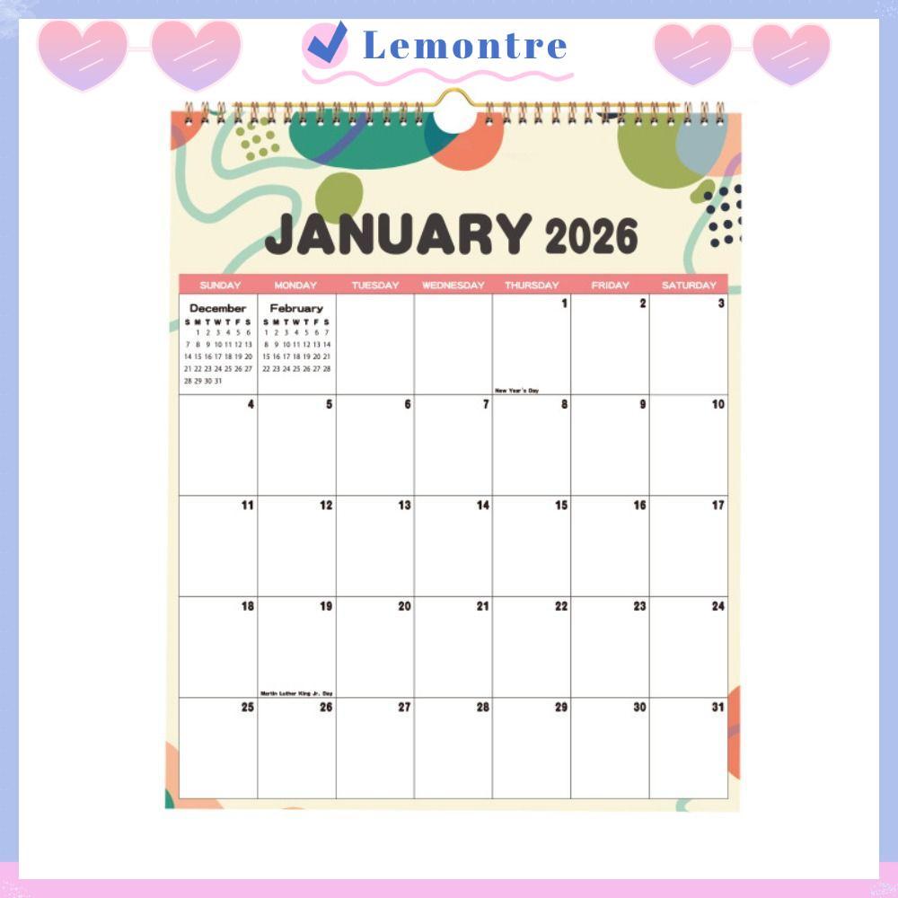 Calendario Planificador Diario LEMONTRE , De Pared De Estudio 2026 Con ...