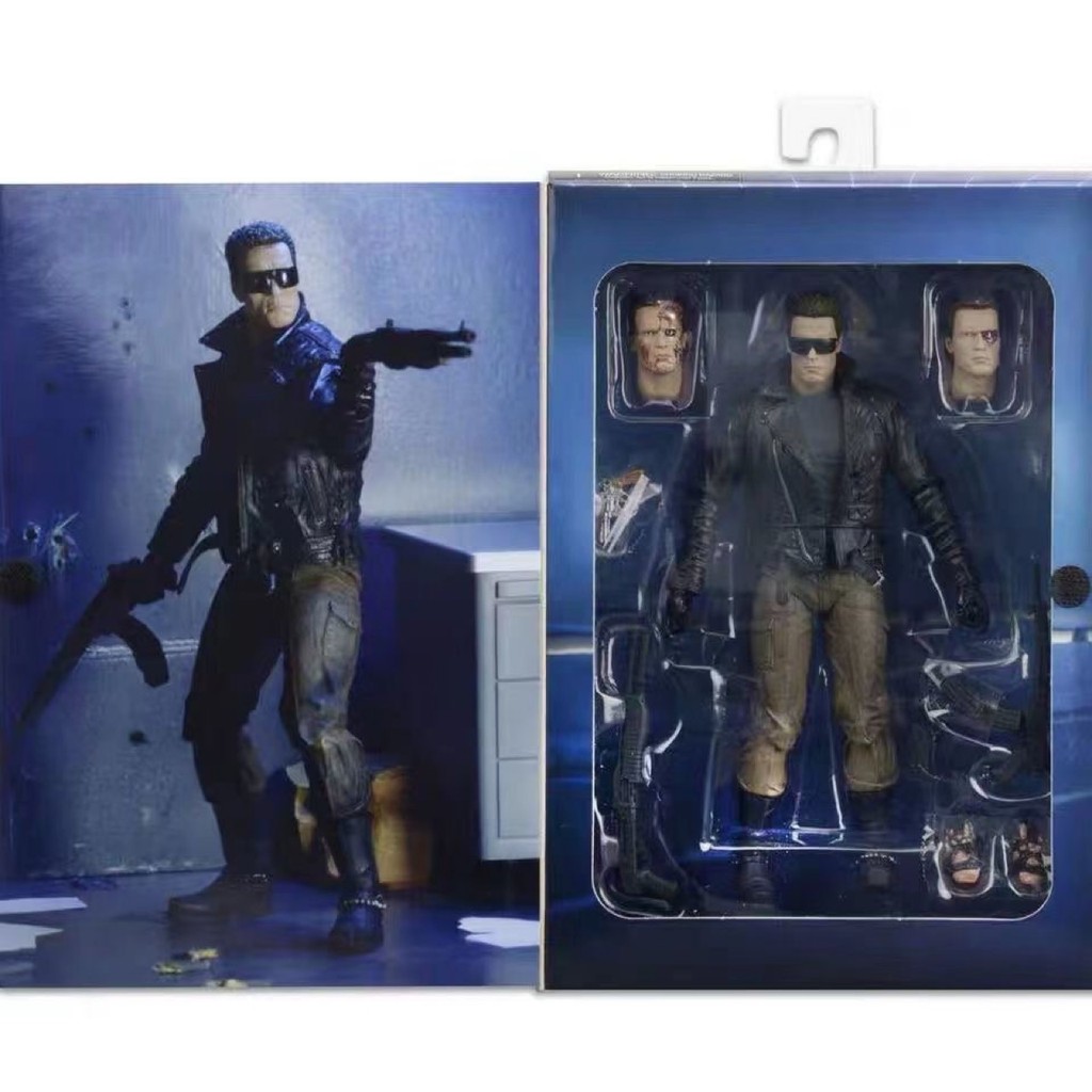 NECA Terminator T-800 Arnold Police Station Versión 7 Pulgadas Figura ...
