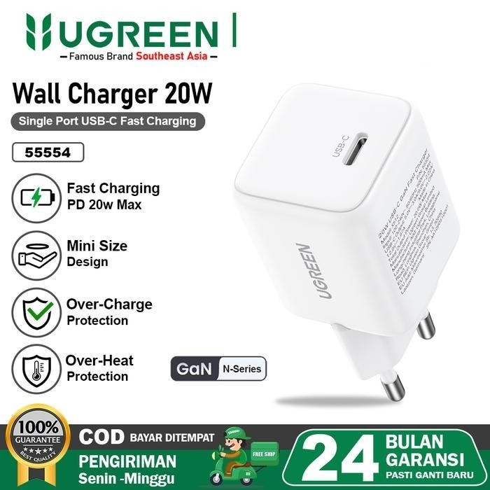 UGREEN Cargador De Pared Rápido GaN Serie N Mini PD Tipo C Carga Rápida ...