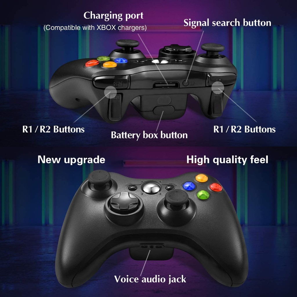 Mando Inalámbrico Etpark Para Xbox 360 , Joystick Y Consola Slim Y PC ...