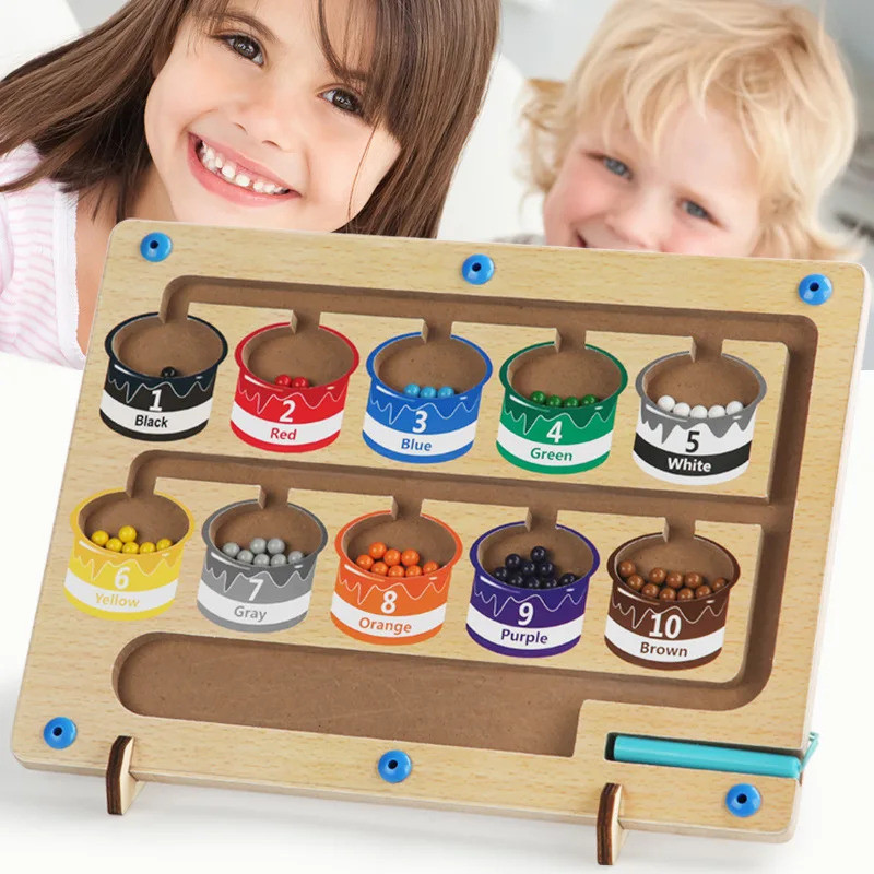 Juguete Montessori Magnético De Dinosaurios – Laberinto De Colores Y Números Para Niños De 2 A 6 Años, Ideal Para Aprender Jugando