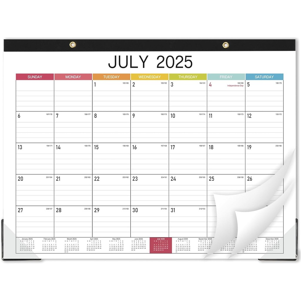 Calendario 2025-2026 - Calendario De Pared 2025-2026, Calendario De 18 Meses, Julio 2025