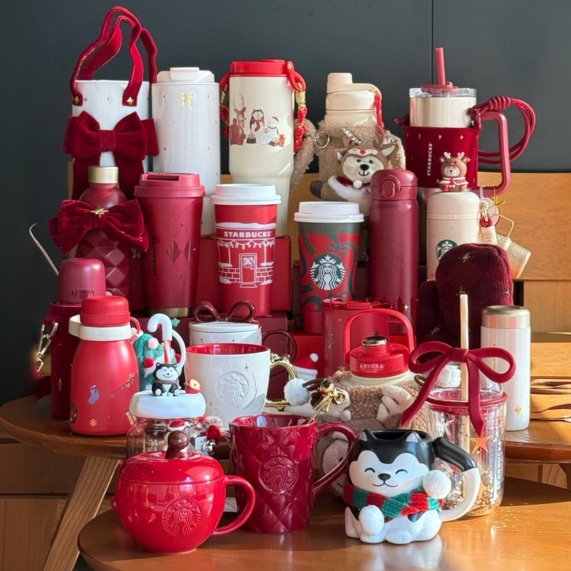 Ornamento Ceramica Starbucks 2018 Limited Edition - Tote Natalizio Con Manici Mobili, Portacarte Regalo