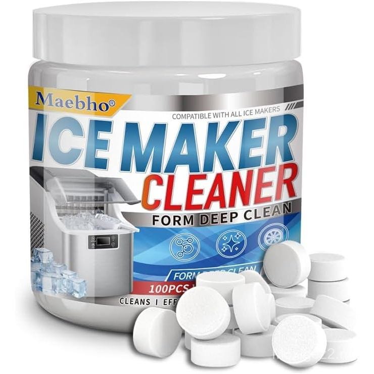 100 tabs Ice Machine Cleaner -Unscented Ice Maker Descaler Clean ...