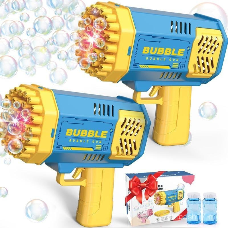 Pistola De Burbujas De Verano – Más De 10,000 Burbujas Por Minuto – Juguete De Plástico ABS Para Niños – Azul