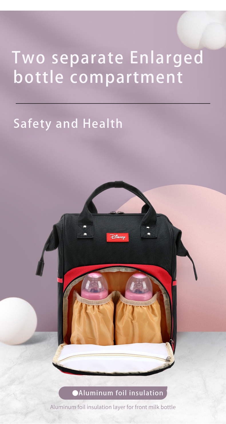 Disney Nuevo Minnie Mickey Bolsa De Pañales Organizador De Bebé Mochila  Avanzada Impermeable Paquetes De Maternidad Bolsas De Cochecito