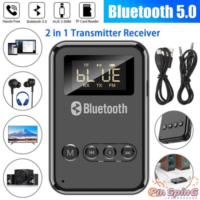 Transmisor y receptor de Audio Bluetooth 5,0, batería de 300Mah, adaptador  inalámbrico de música estéreo