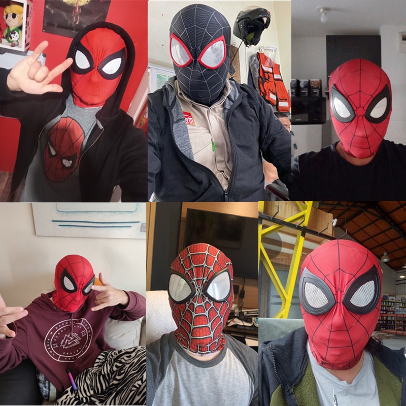 Adulto Y Niños Múltiples Estilos Spiderman Spider Man Miles Morales Máscara  Elástica Disfraz Cosplay