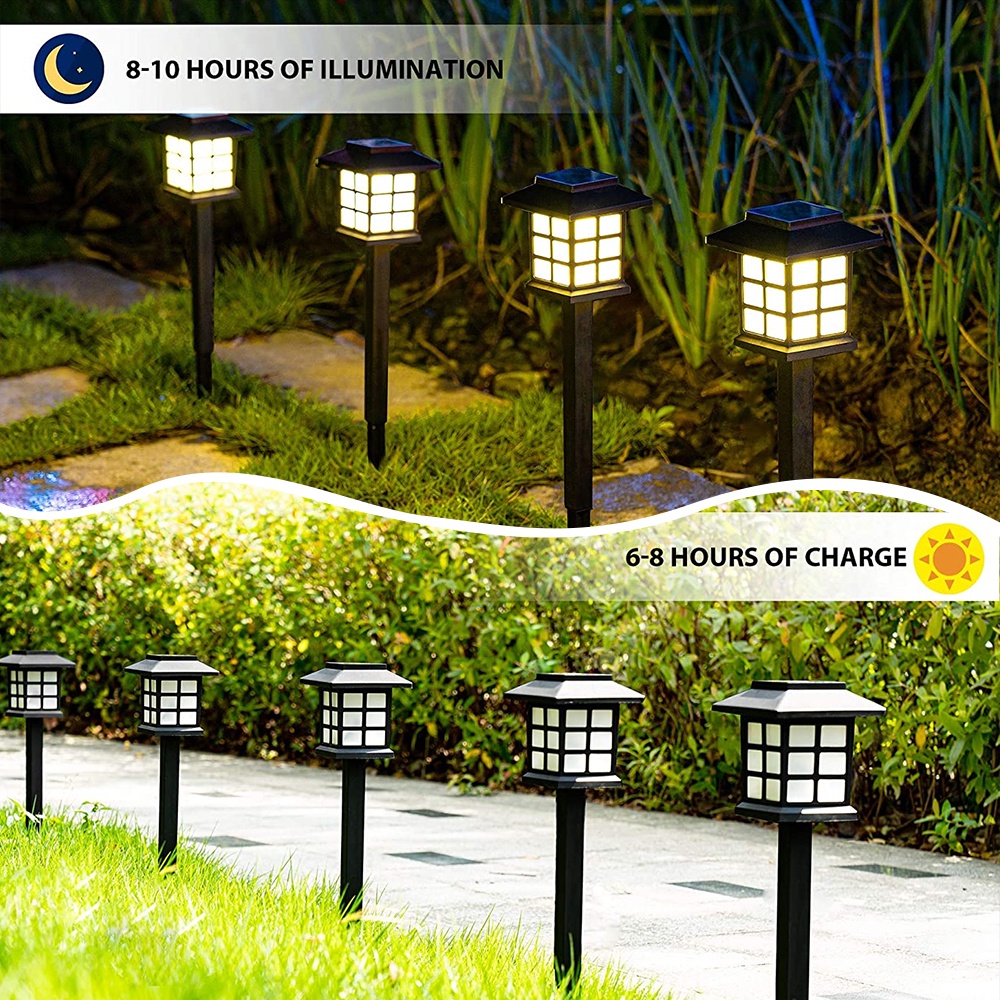 JUMJINGY Luces Solares De Tierra Al Aire Libre IP65 Impermeable 12 Pack 8 LED Solar Césped Jardín Disco Luces Paisaje Luces
