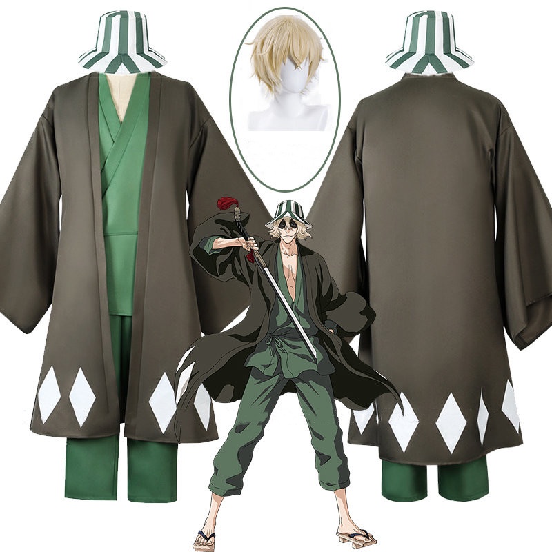 Anime Bleach Cosplay Urahara Kisuke Disfraz Hombres Mujeres Verde ...