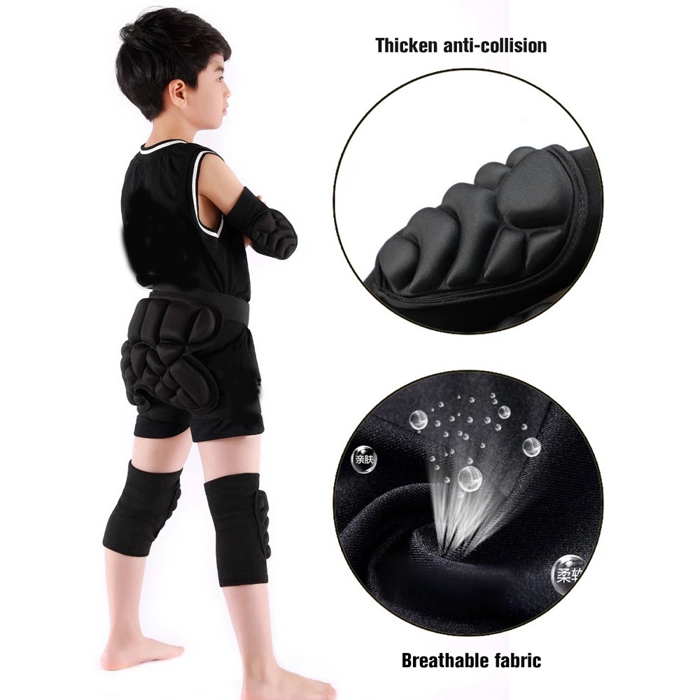 SPOSAFE 1 Par De Rodilleras Para Niños Con Esponja Gruesa Para Fútbol ,  Volleyball , Baloncesto , Voleibol , Patinaje , Soporte De Rodilla  Transpirable Cómodo Para Niñas Apoyo De Compresión br