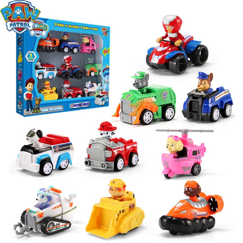 Paw Patrol Toys Pull Back Cars Coleccion Definitiva De Vehiculos Autenticos Para Ninos Shopee Mexico