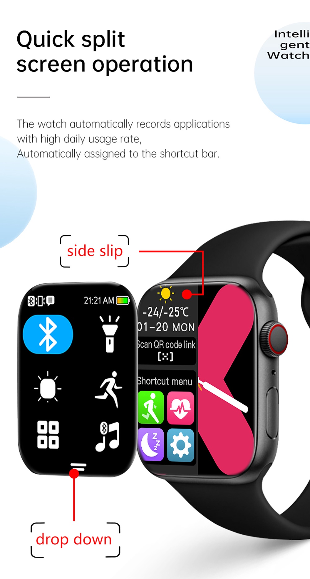 Original X8 Max Pantalla Grande Smartwatch Hombres X8max