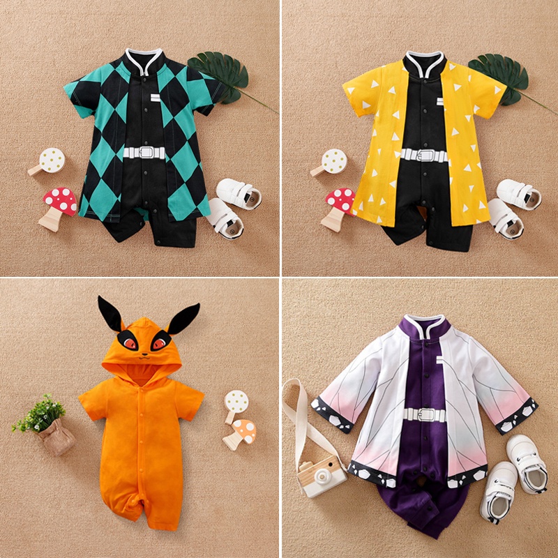 Monos De Verano Anime Bebé De Una Pieza Cosplay Demon Slayer