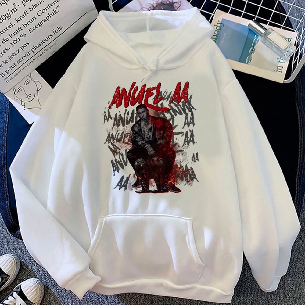 Anuel Aa Sudaderas Con Capucha Mujeres anime Sudor y2k Estilo Coreano Ropa  De Vellón Camisa Mujer streetwear Chándal