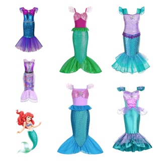 Disfraz de sirenita para niñas, vestido de sirena para niñas, ropa de  fiesta para niñas, ropa de cumpleaños, disfraz de Halloween, disfraz de  ariel -  México