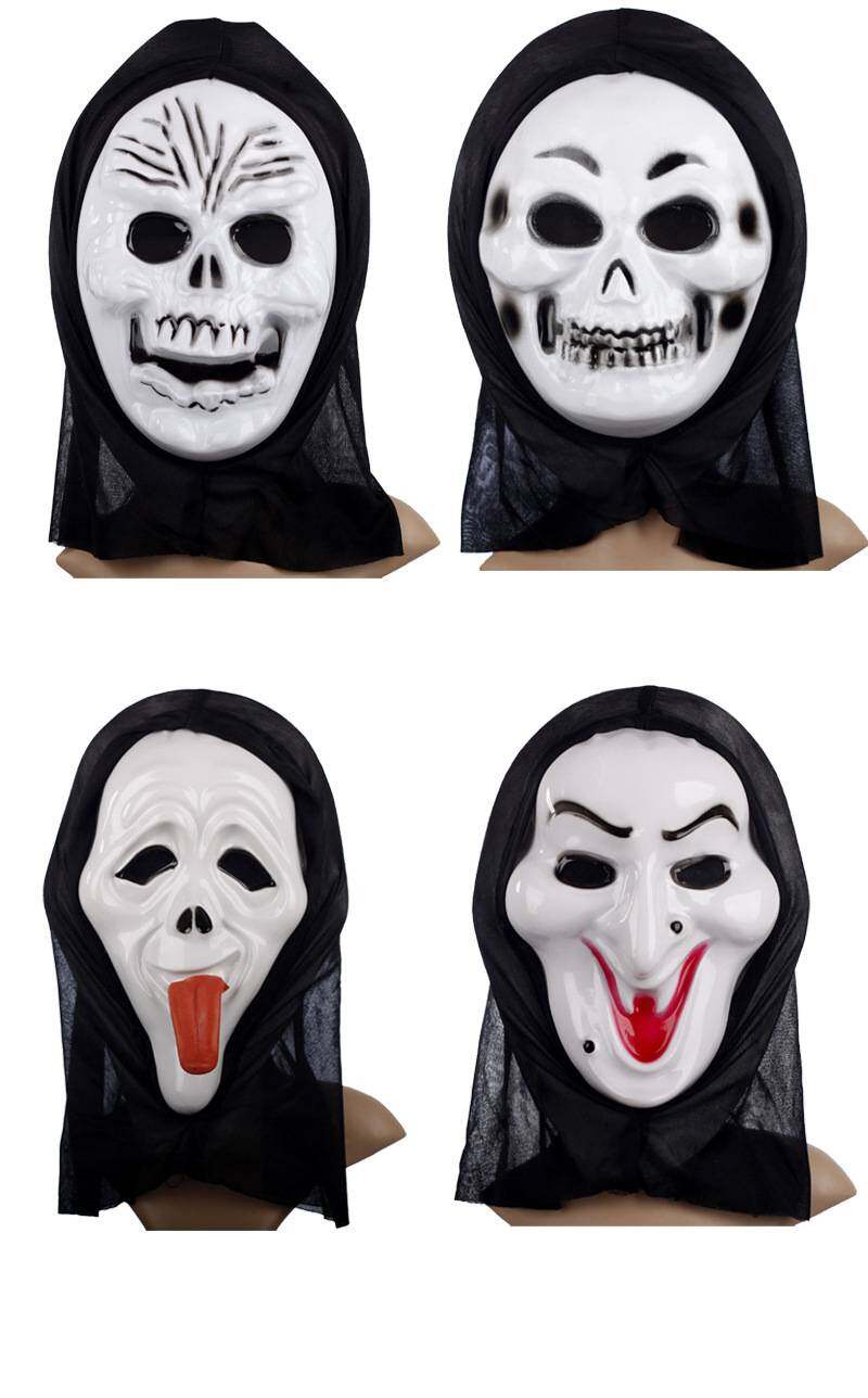 Máscara De Asesino Infantil De PVC Para Halloween, Accesorio De Disfraz De Terror, Talla única Para Niños, Color Blanco