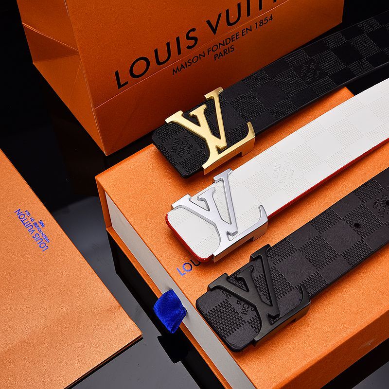 Top] LV/Louis Vuitton 2022 Nuevo Estilo Cinturón De Cuero Genuino