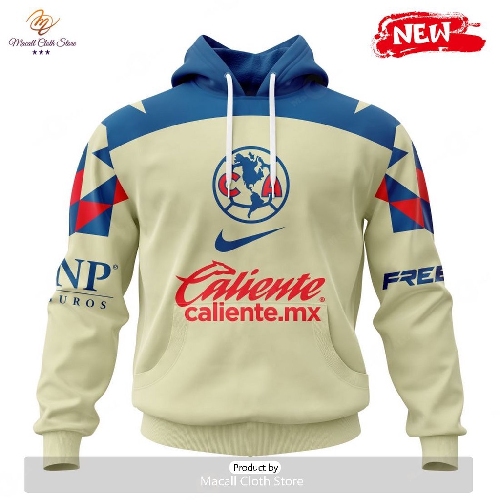 Personalizado LIGA MX Club America 2023 2024 Inicio Kits Sudadera Con Capucha 3D