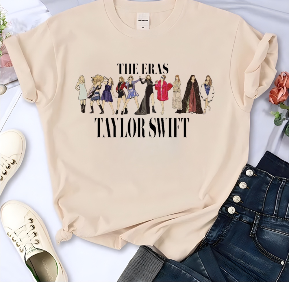 thumbnail image 1 of Taylor Swift Las Eras Tour Camiseta Mujeres Y2K streetwear comic Tee Mujer harajuku Gráfico anime Ropa, 1 of 4
