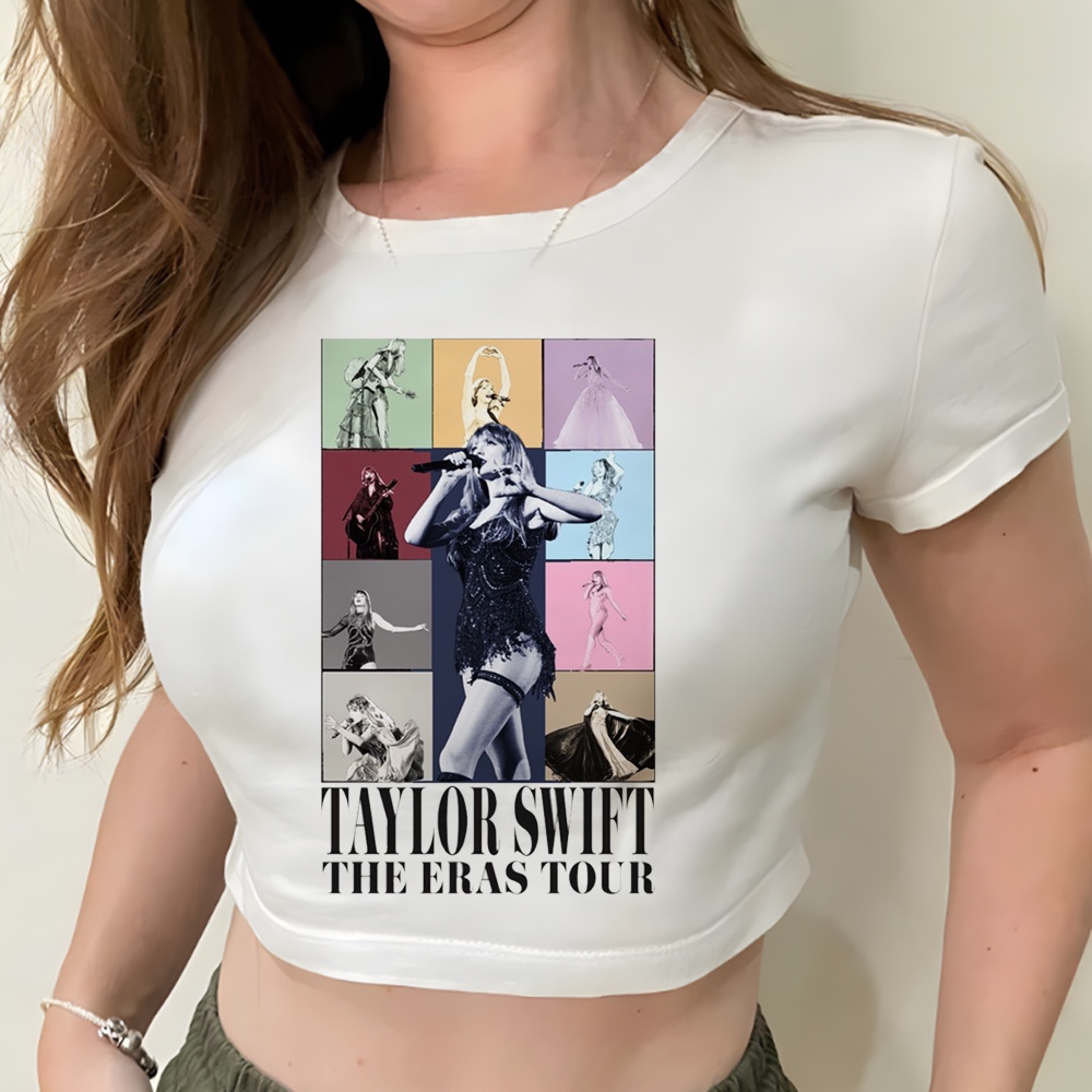 thumbnail image 1 of Taylor Swift the Eras Tour 90s yk2 crop top Mujer Estética Harajuku Ropa vintage Camiseta, 1 of 5