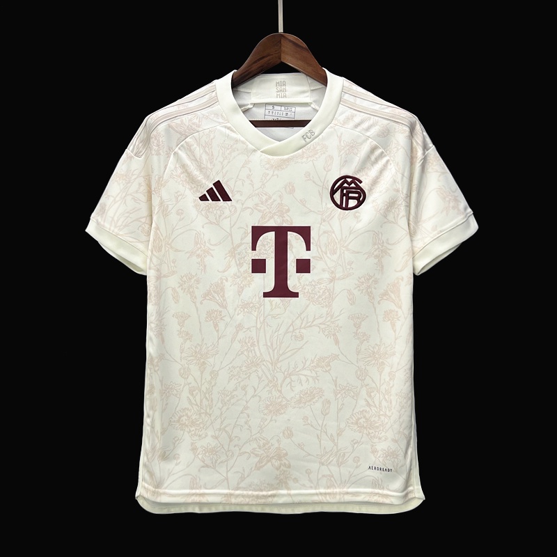 2023 24 Bayern Munich Camiseta De Manga Corta Blanca Para