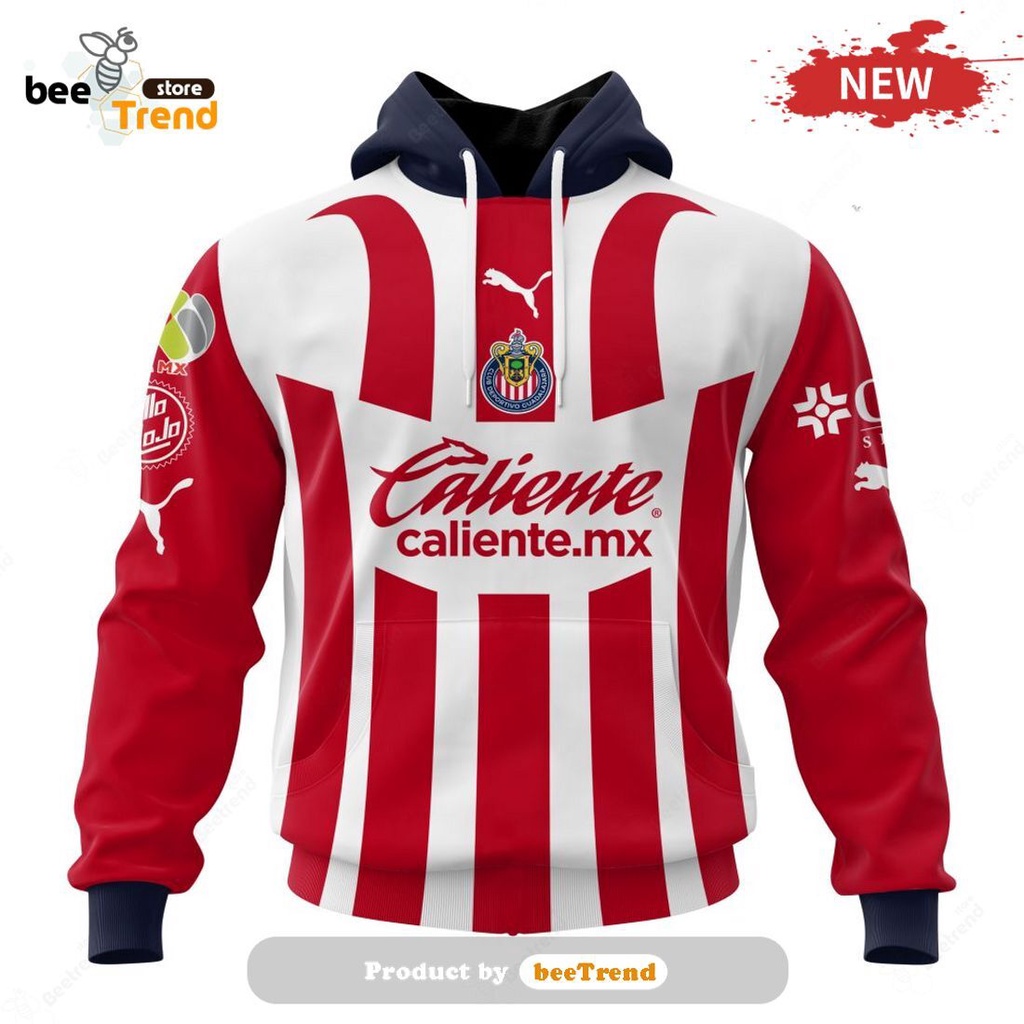 Personalizado LIGA MX Chivas De Guadalajara 2023 2024 Inicio Kits Sudadera Con Capucha 3D Tienda Beetrendstore Shopee Mexico