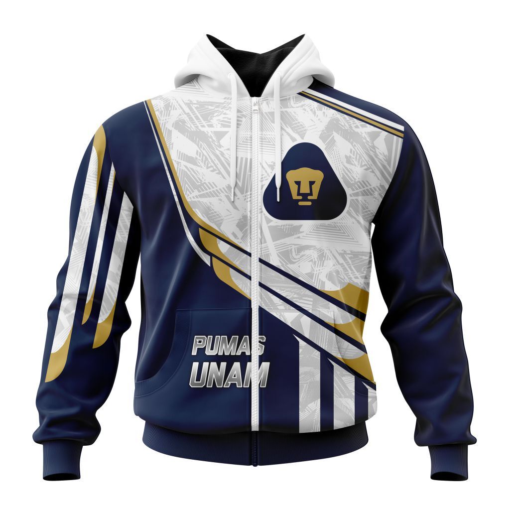 LIGA MX Pumas UNAM Diseno Especial Kits De Concepto 3D Cremallera Sudadera Con Capucha Chamarra Deportiva Shopee Mexico