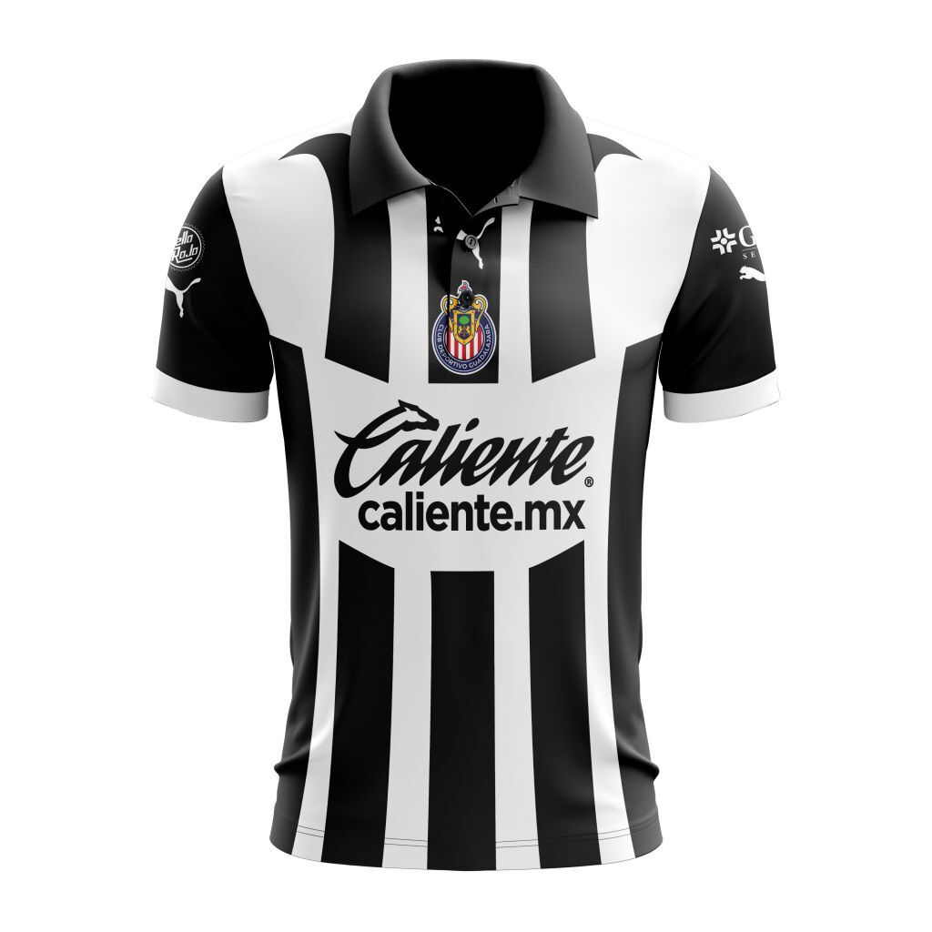 LIGA MX Chivas Guadalajara Especial Negro Casa 3D Camiseta De Futbol 3D Polo Shopee Mexico