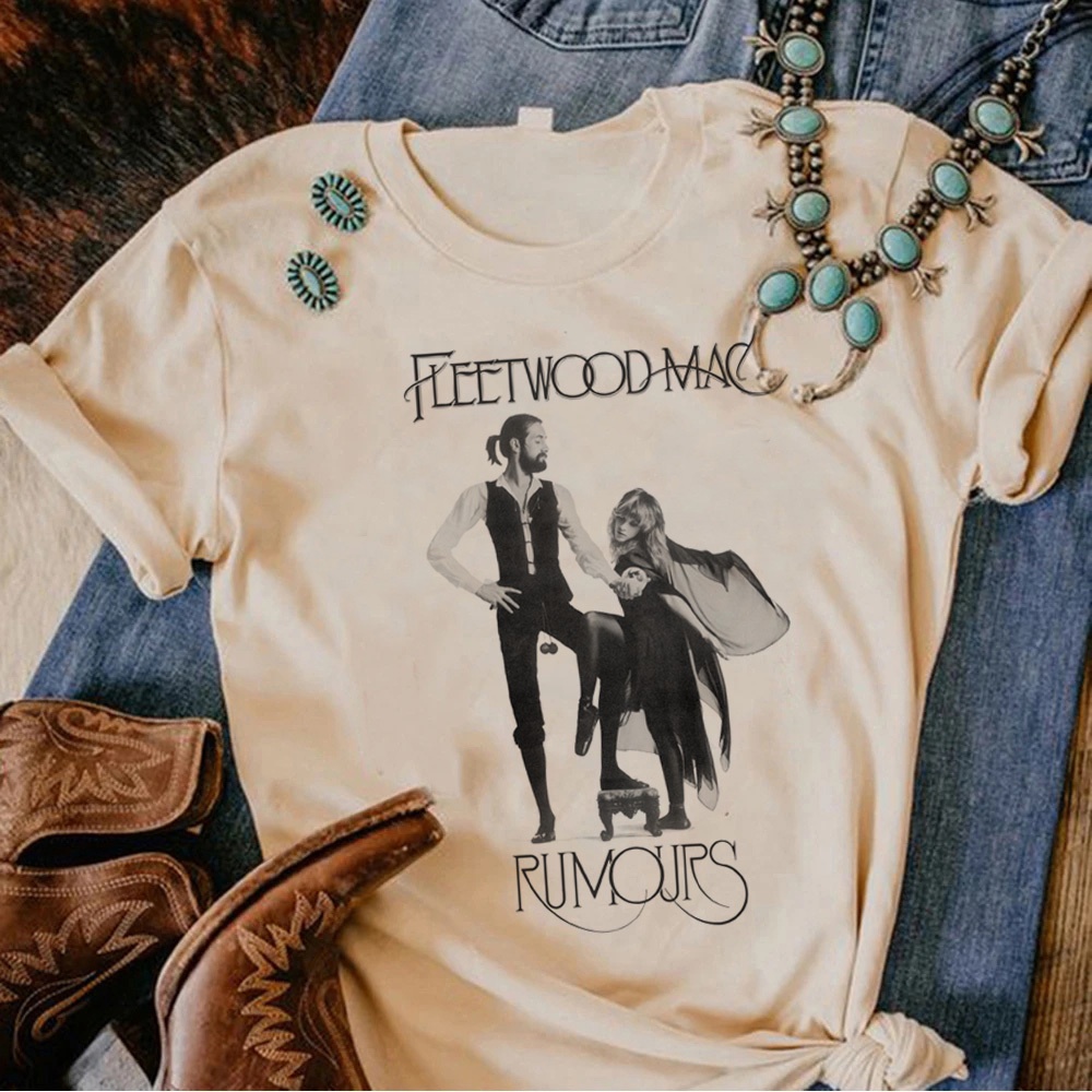 Rumours Fleetwood Mac Camiseta Mujeres Verano Grafico Chica manga Ropa