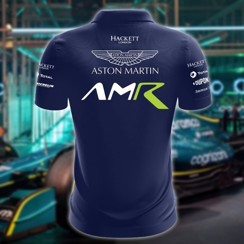 Super Premium Aston Martin Racing Sky Hackett Team Camiseta De Manga Corta De Gran Tamano Con Cuello De Polo Shopee Mexico